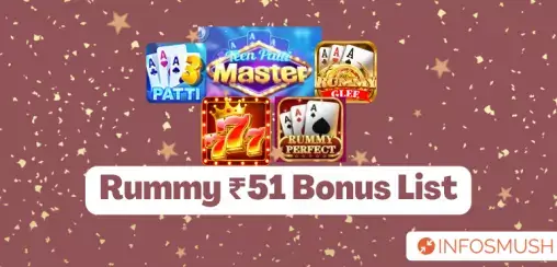 all rummy app list 51 bonus